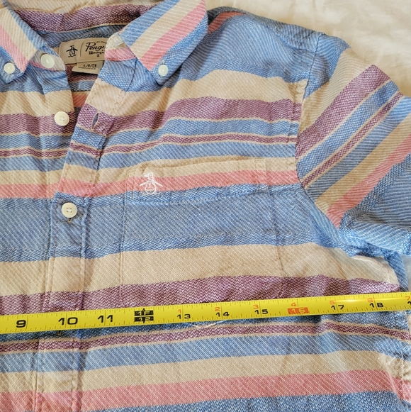 Original Pengiun Striped Short Sleeve Cotton Button Up Size Small - Picture 6 of 11
